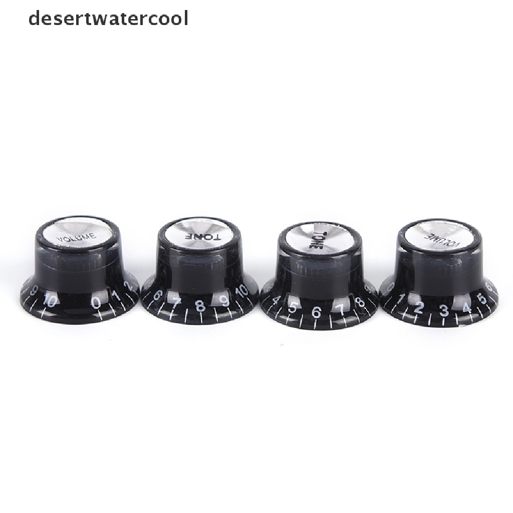 Deid 1set/gitar 2tone 2tombol Kontrol VOLUME Silver Top Hat Bell Untuk Gitar Martijn