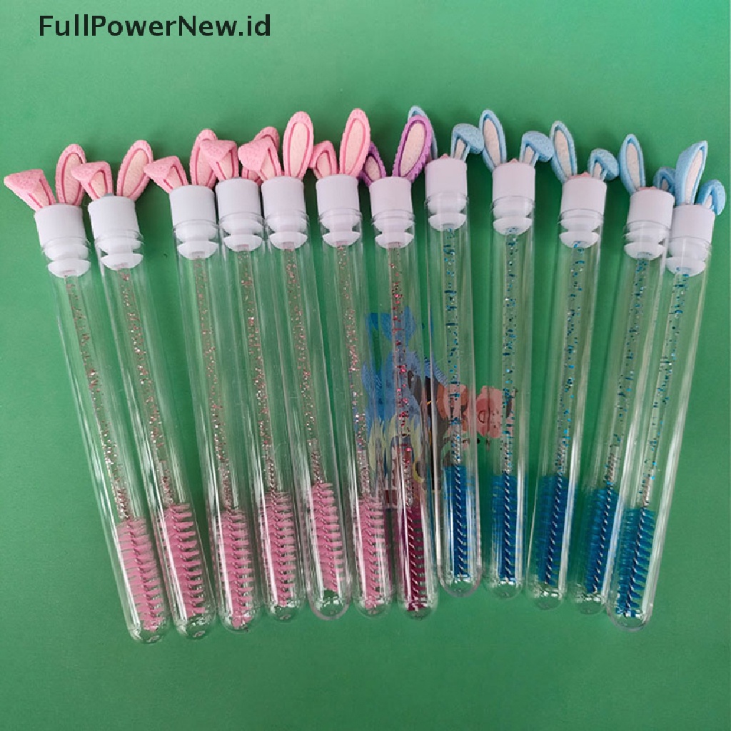 Power Eyelash Sikat Alis Maskara Tongkat Telinga Kelinci Tabung Crystal Handle Lash Applicat ID