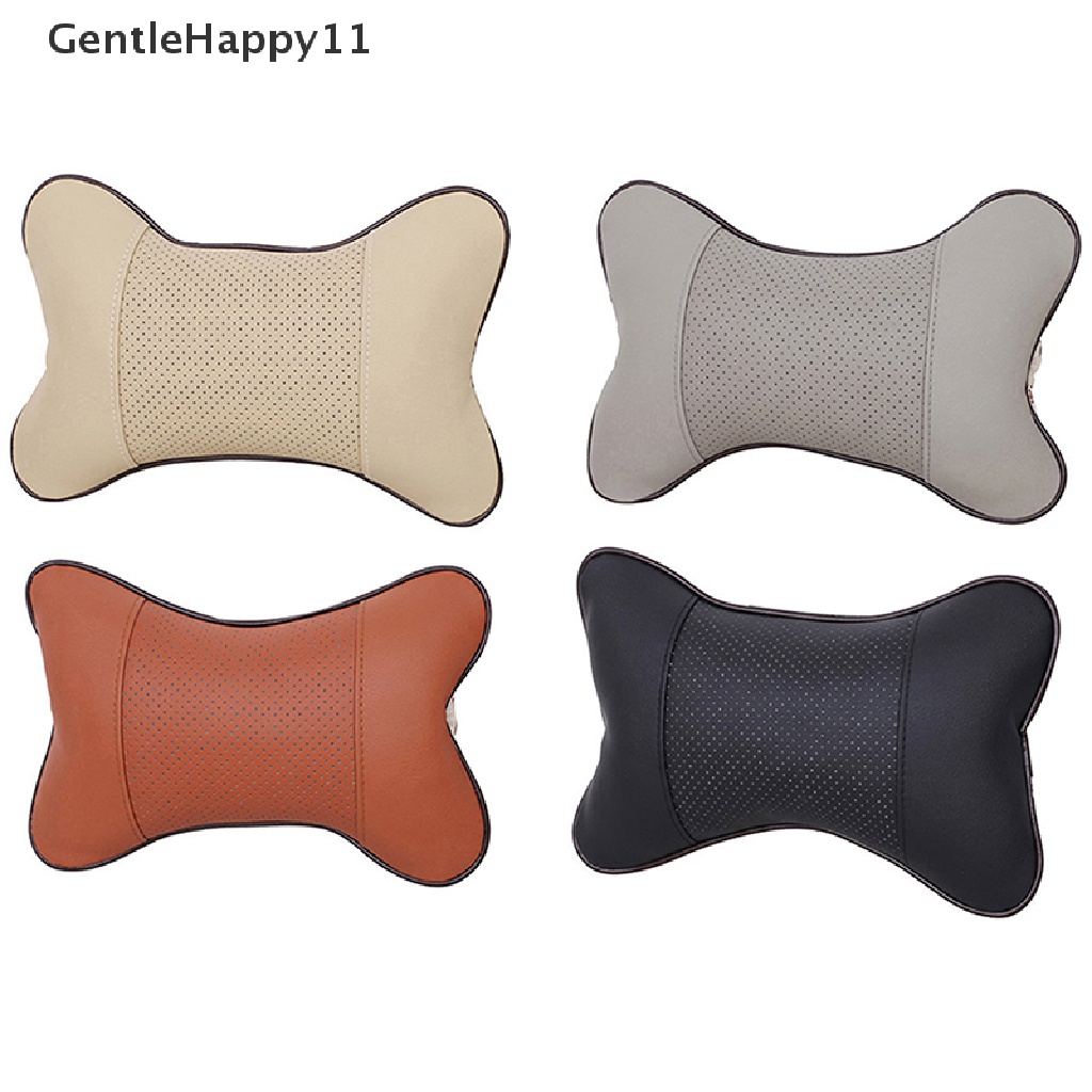 Gentlehappy 1PC Bantal Leher Mobil Car Headrest Cushion Penyangga Kursi Aksesoris Universal Sandaran Safety Pillow Auto Interior Accessories id