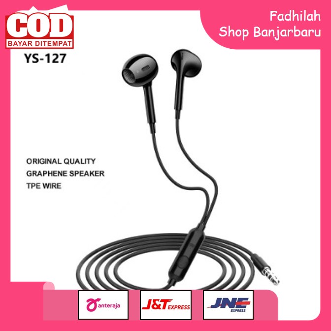 HEADSET/HANDSFREE HARGA TERJANGKAU HIFI SOUND WIRED 4D EARPHONE+MIC BONUS SEPASANG SARUNG JEMPOL | FADHILAH SHOP BJB