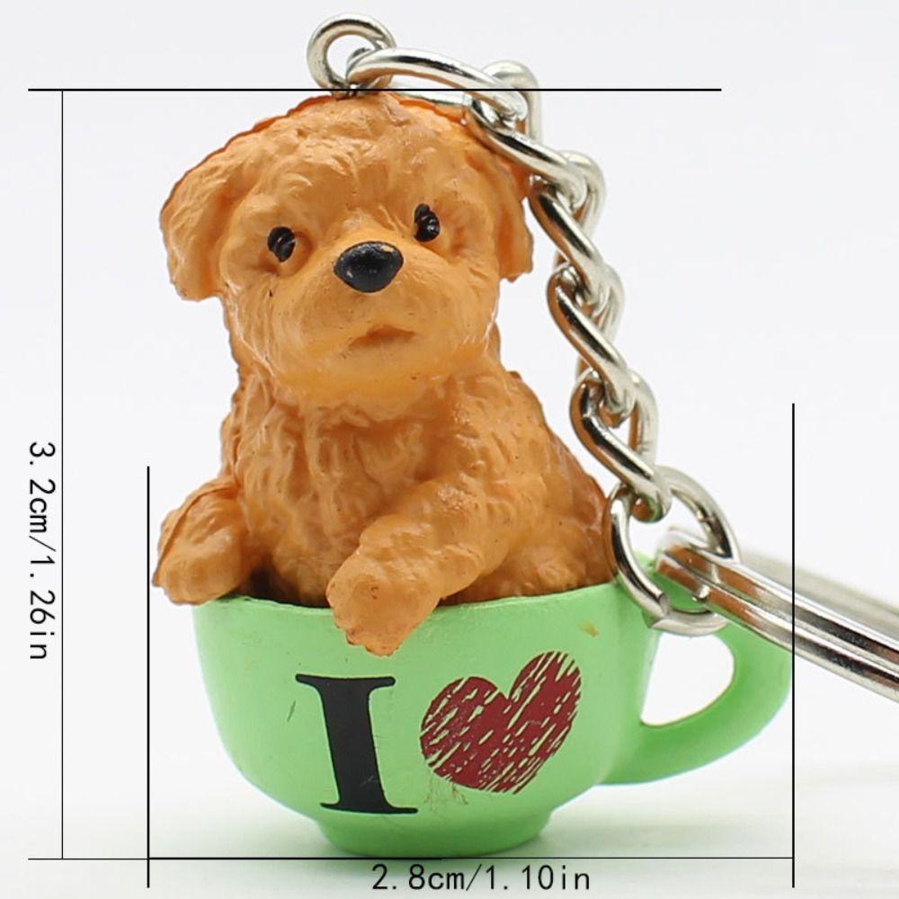 Lanfy Puppy Keychain Fashion Lembut Tempat Kunci Mobil Kawaii Kartun Lucu Untuk Remaja Gaya Korea Liontin