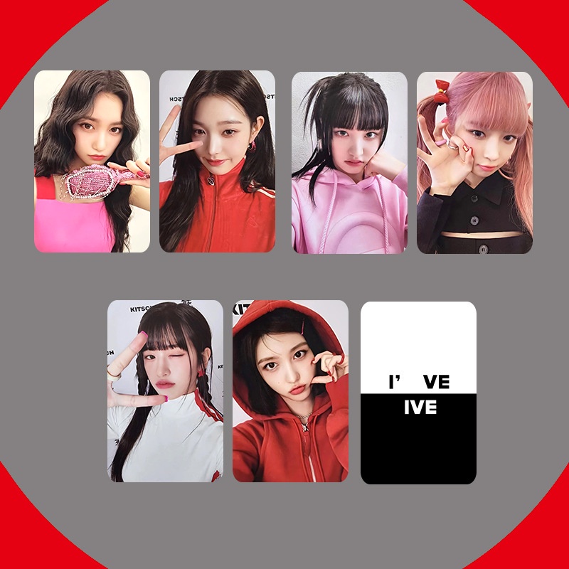 6pcs/set IVE 2023album I'VE Photocards WITHMUU Kartu Lomo Kpop Postcards Collection