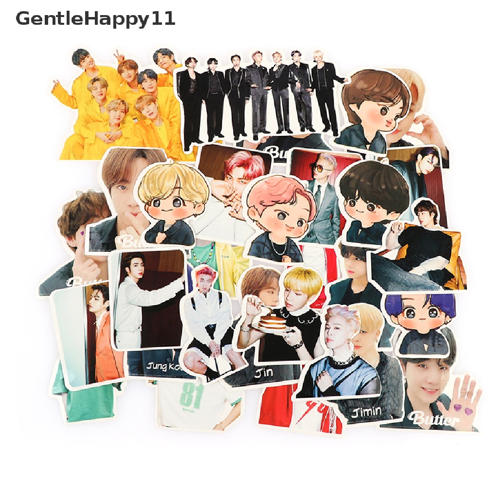 Gentlehappy 60Pcs Korea Bangtan Boys BTS Sticker Koper Telepon Notebook Alat Tulis Stiker id