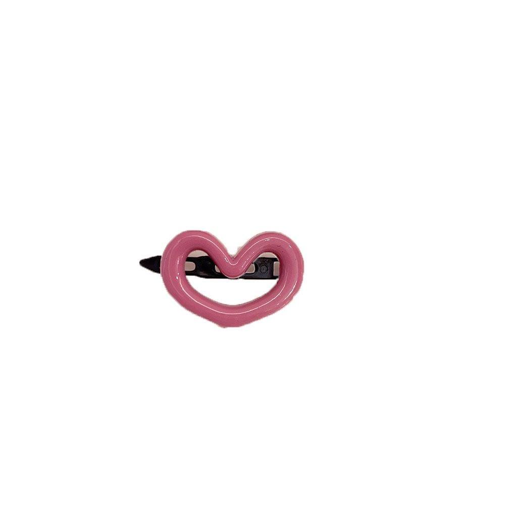 Agustina Love Heart Hair Clip Sweet Simple Bangs Clip Hiasan Kepala Hadiah Klip Samping Duckbill Clip Y2K Jepit Rambut
