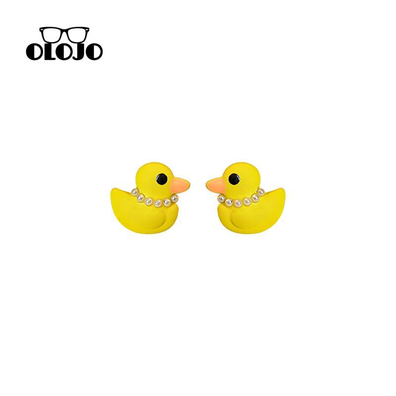 【COD】 Anting Desain Rasa Mutiara Telinga Bebek Kuning Kecil Studs Kartun Gadis Lucu Anting