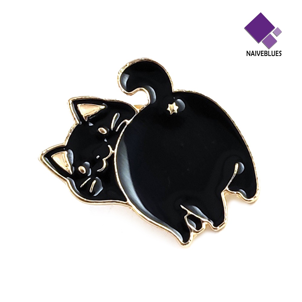 &lt; Naiveblues &gt; Lucu Kartun Hewan Pantat Enamel Bros Pin Topi Lencana Logam