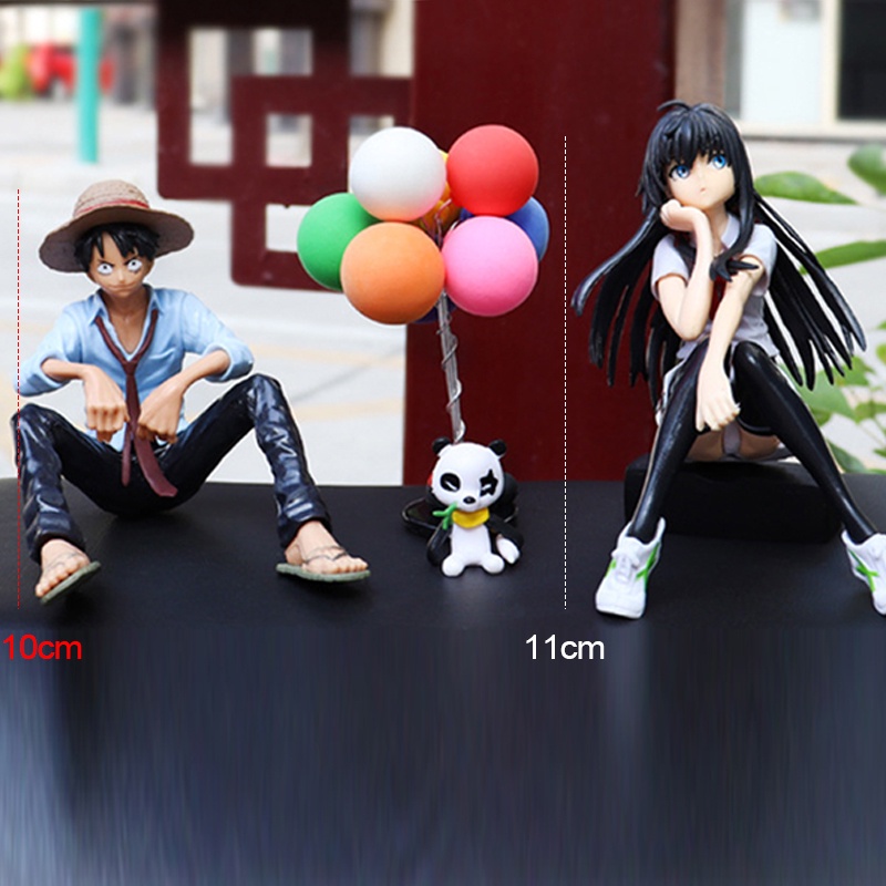 Anime ONE PIECE Action Luffy Figurine Boneka Anjing Yukinoshita Yukino Action Figure Aksesoris Otomotif Dekorasi Kue