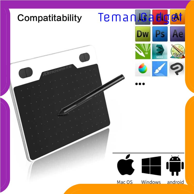 TG - KMP 10moons Graphics Digital Drawing Tablet 6 Inch with Stylus Pen - T503