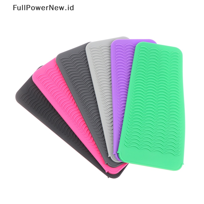 Power Pouch Matras Tahan Panas Silikon Untuk Curling Iron Pelurus Rambut Non-slip ID