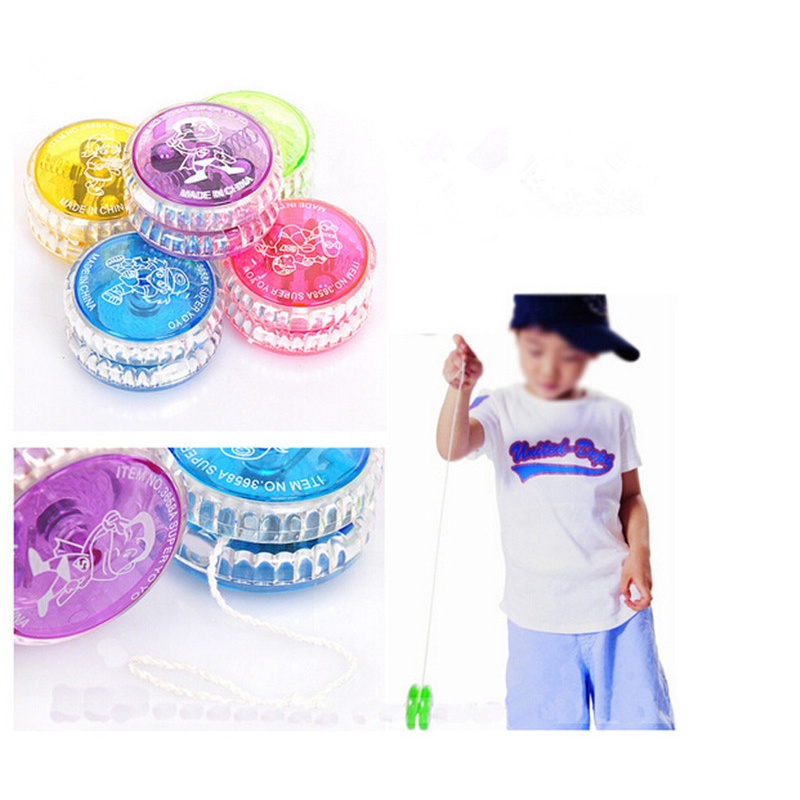 Gentlehappy Mainan YoYo Bola Luminous LED Kedip YoYo Kecepatan Tinggi Untuk Hiburan Pesta Anak id