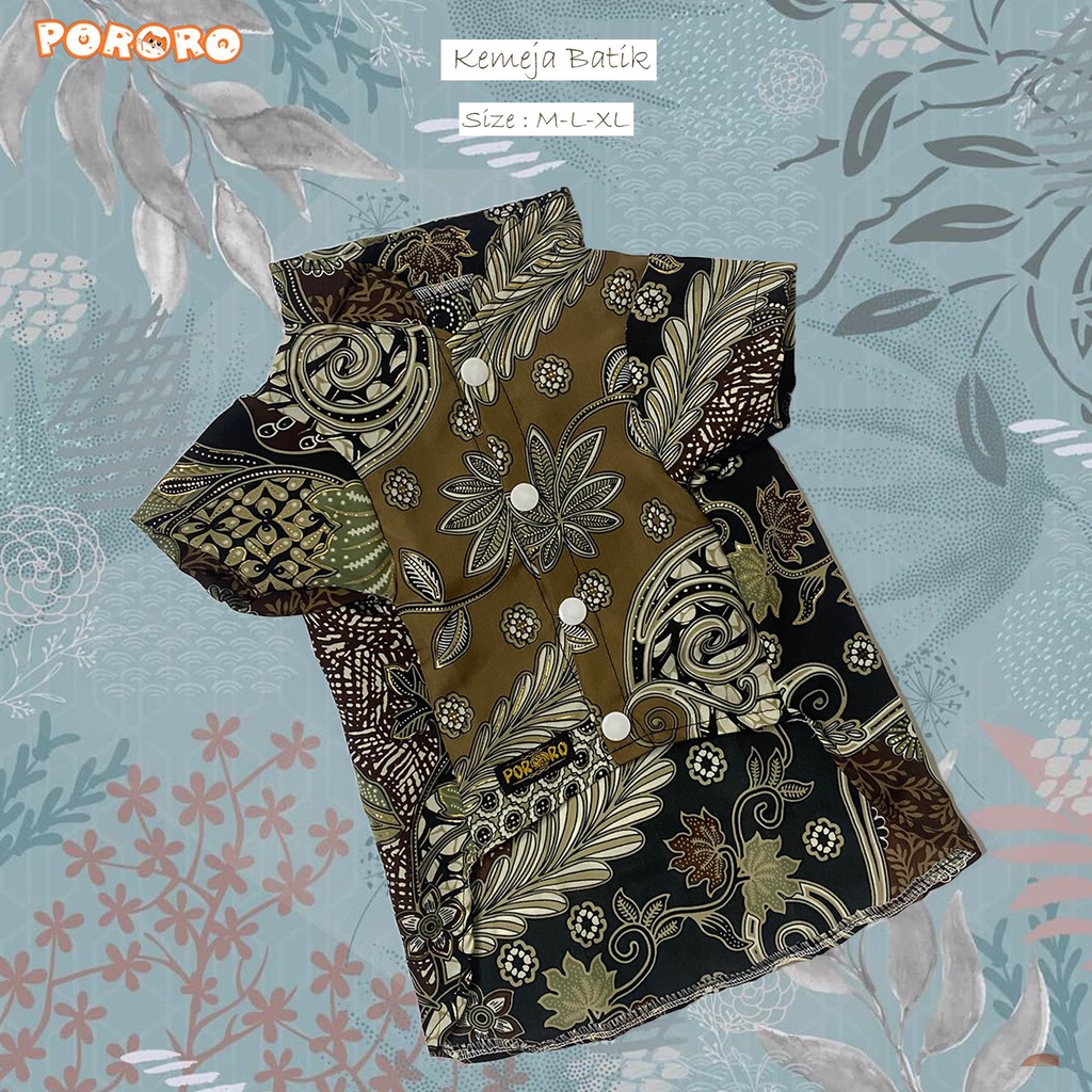 Kemeja Kucing Pororo Motif Batik