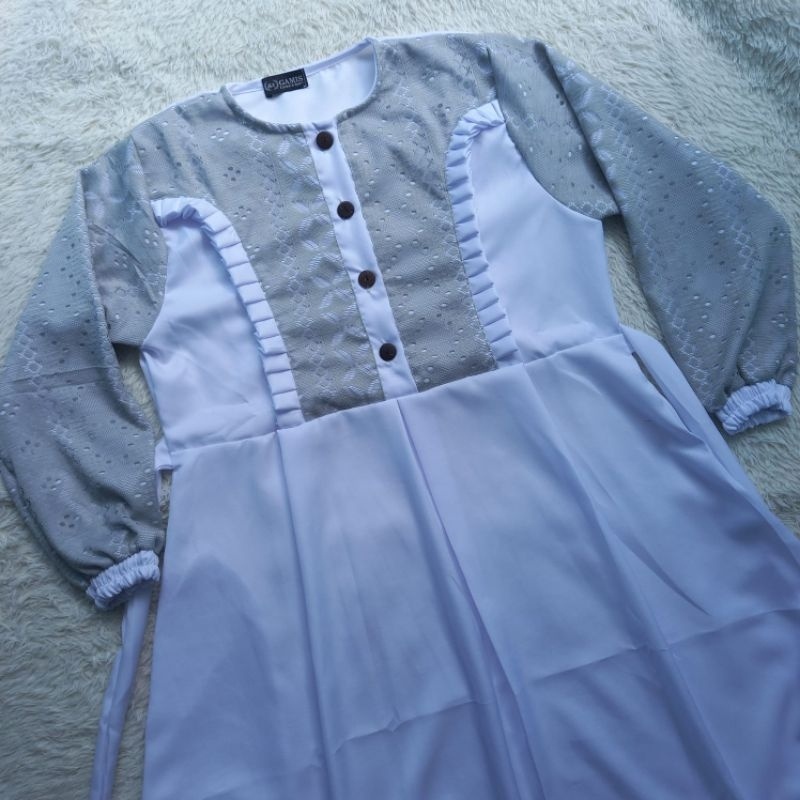 Maira Gamis polos Brukat Premium/cod/gamis burkat kombinasi syakila/gamis adem/gamis pesta/gamis bridesmaid