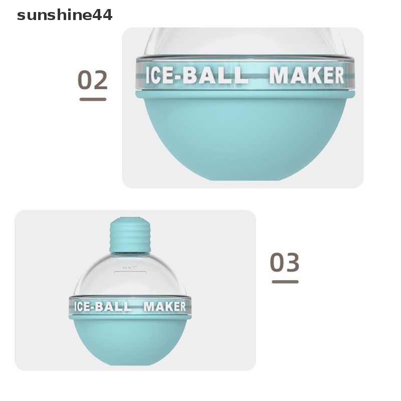 Sunshine Frozen Ice Ball Mold Whiskey Cetakan Es Batu Bulat Food Grade Silicone Tray ID