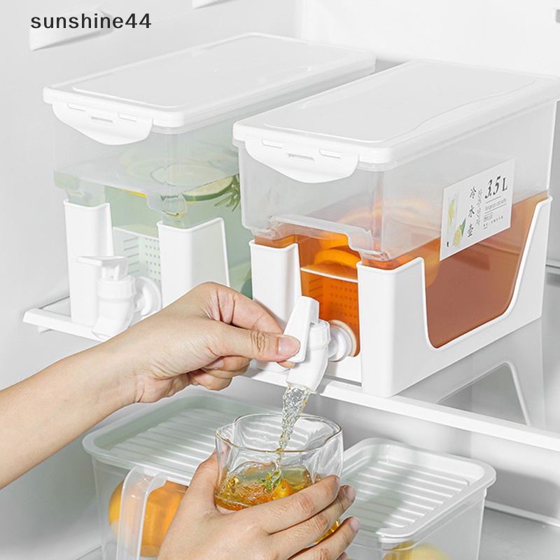 Sunshine 3.5L Cold Kettle Kulkas Dengan Kran Perlengkapan Minum Rumah Tangga Ember Air Dingin ID