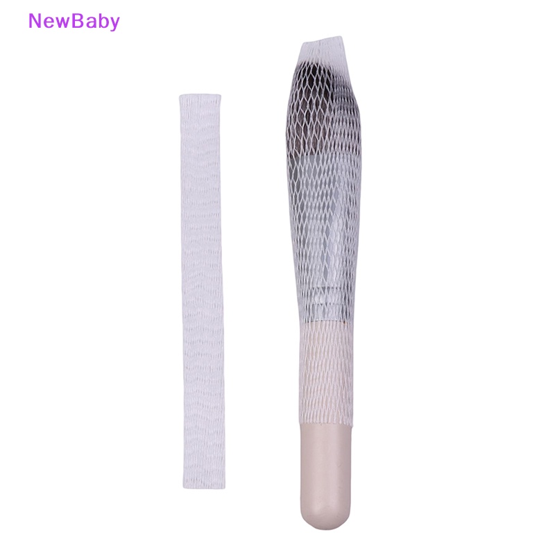 Newbaby 100Pcs Putih Kuas Makeup Jaring Penutup Pelindung Set Anti Keriting Sarung Jaring ID