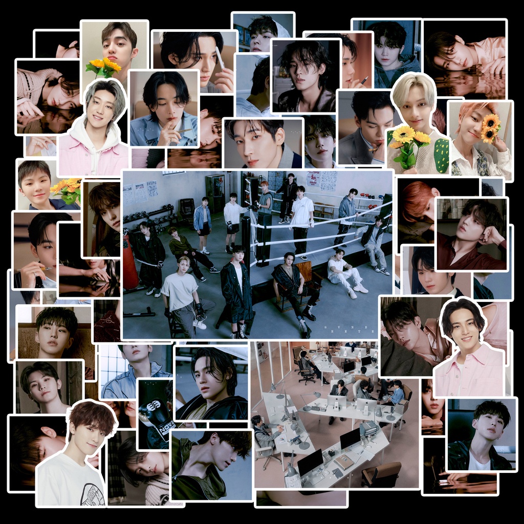 100pcs/set SEVENTEEN Stiker Foto Hand Book Luggage Stiker Album Baru FML Gambar Paster