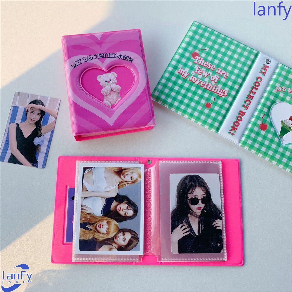 Lanfy Album Foto Stok Kartu 3inch Idol Album Chessboard Cat Bear Cherry Kartu Nama Kpop Card Binder