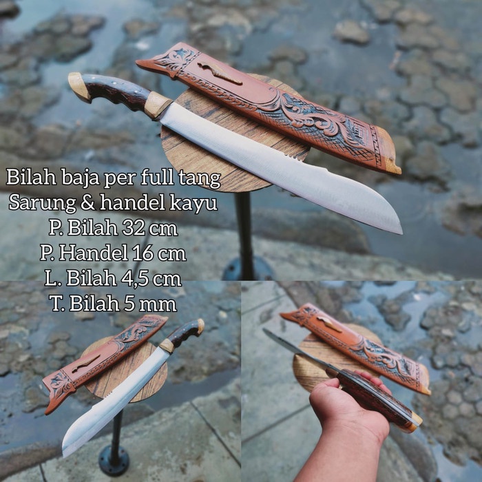GOLOK KEBUN MANDAU BAJA PER MURAH FULL TANG
