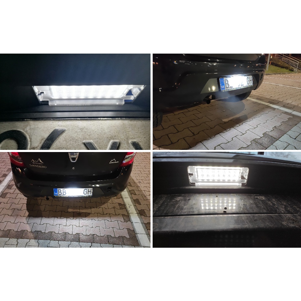 1pcs Lampu Plat Nomor LED Putih Lampu Plat Nomor Untuk Dacia Sandero II 2013-UP Logan II 2013-UP