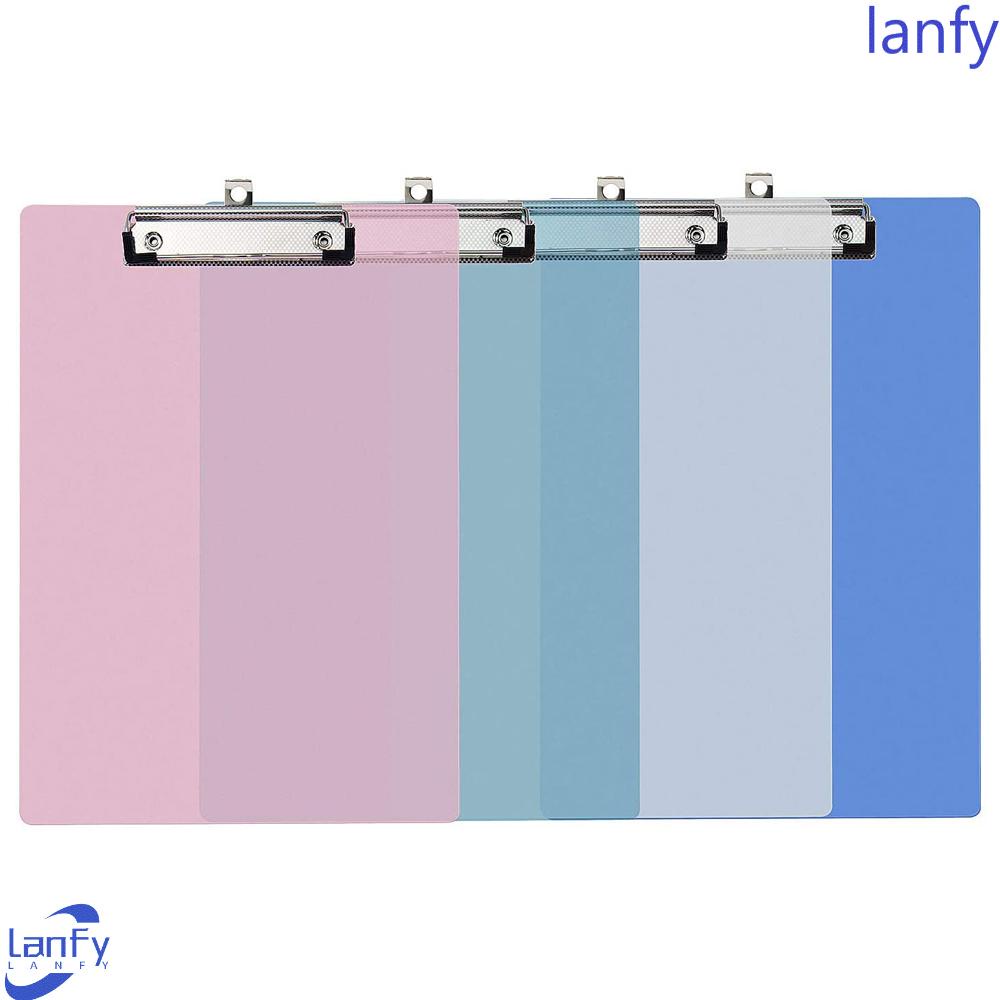 Lanfy Papan Clipboard Transparan Bahan Plastik Ukuran A4