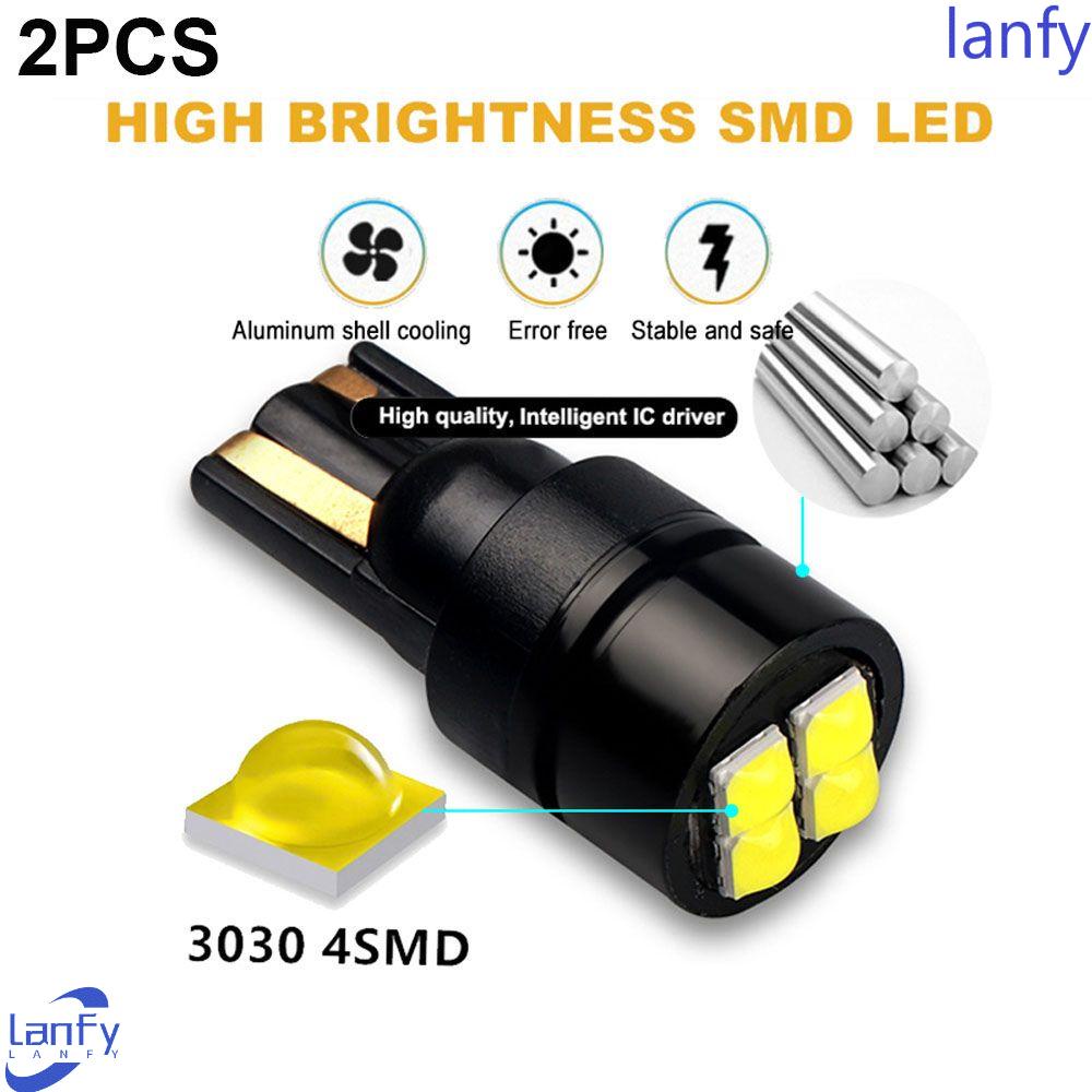 Lanfy Lampu Mobil High Power Kualitas Tinggi Baca Kubah Bohlam T10 3030 4SMD No Error Lampu Parkir Lampu Plat Lis