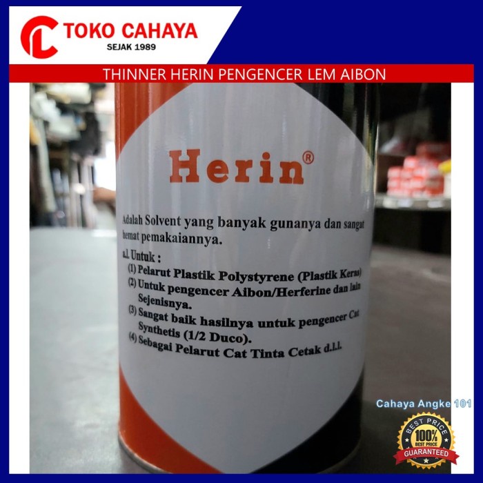 Thinner Herin Pengencer Lem Kuning Aibon Fox