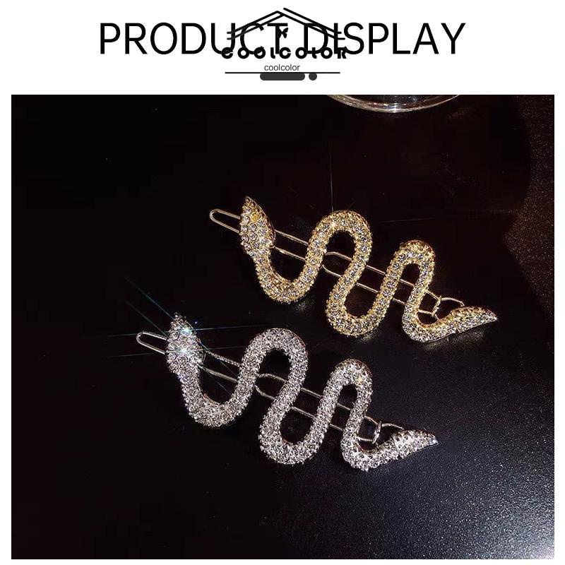 COD❤️Jepit Rambut Bentuk Ular  Bahan Berlia Retro Vintage Gaya Untuk Wanita- cl