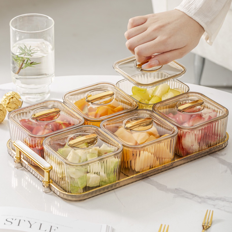 【COD】Kotak Makanan Toples Lebaran Set Mangkok Side Dish Appetizers 3 / 4 / 6 SET Snack Bowl Tempat Food Tray