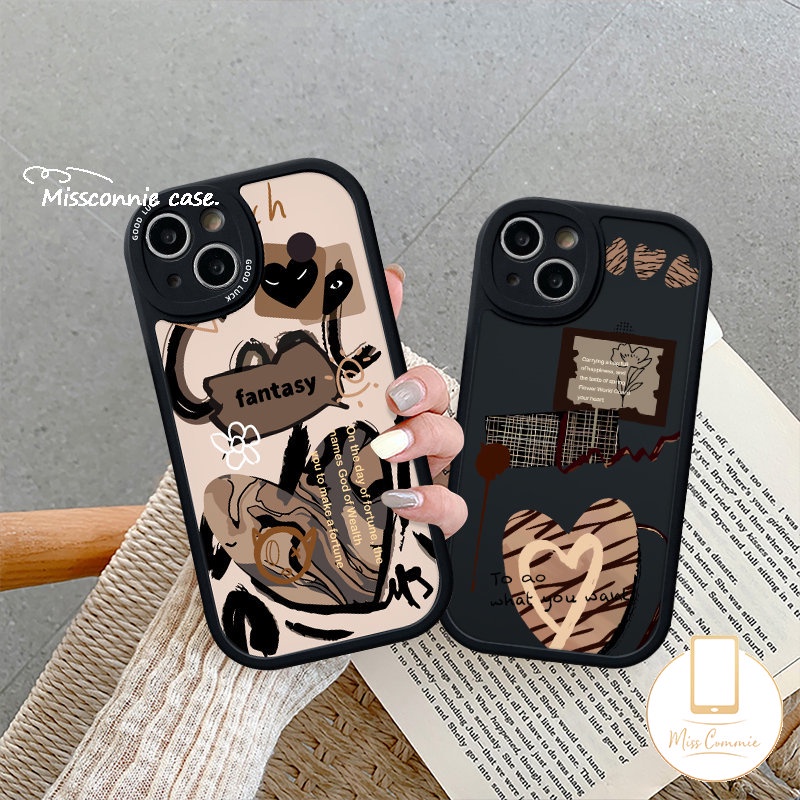 Graffiti Cinta Hati Trendi Merek Comme des Garcons Case Untuk Infinix Smart5 6panas10 9 10T 10s 11s 11 Bermain Panas10 Lite Note8 Shockproof Silikon Lembut Tpu Penutup Belakang