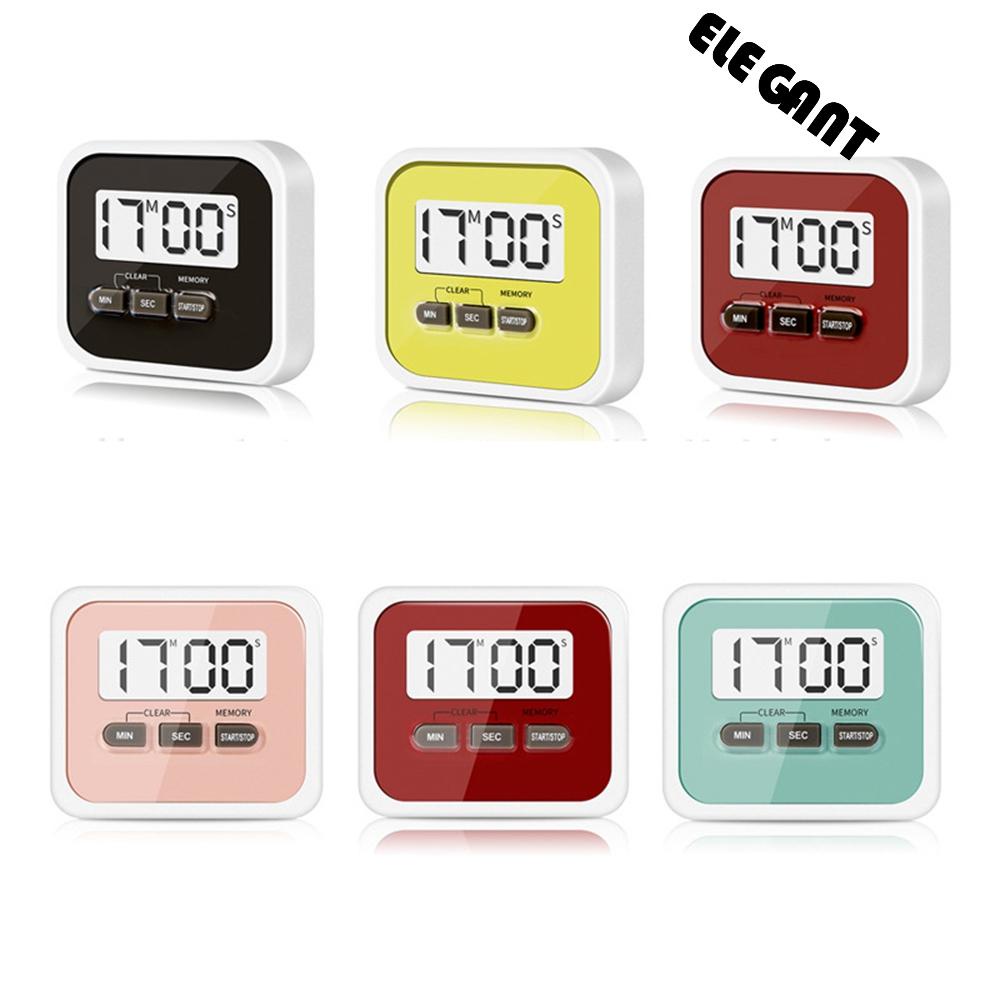 [Elegan] Timer Dapur Countdown Praktis Alarm Nyaring Magnet Suara Digital Timing Clock