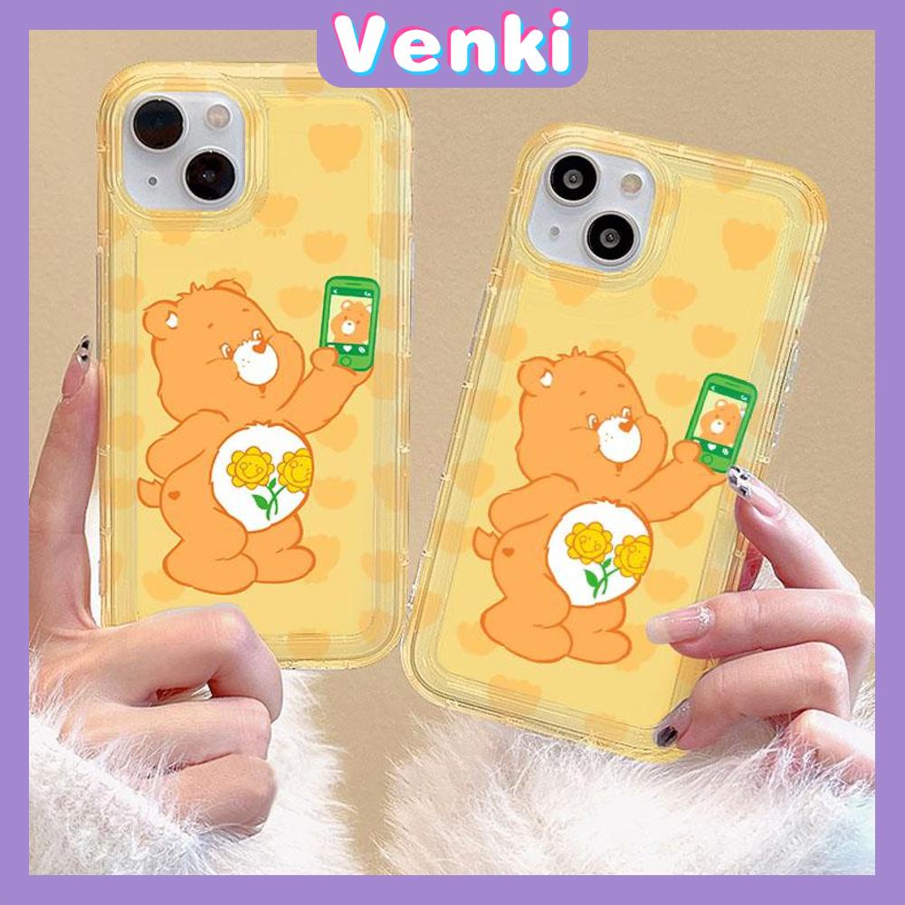 VENKI -For iPhone 11  iPhone Case Clear Case TPU Soft Case Airbag Shockproof Cute Cute Cartoon Bear Compatible with iPhone 14 13 Pro Max iPhone 12 Pro Max 11 7Plus 6Plus XR xs max