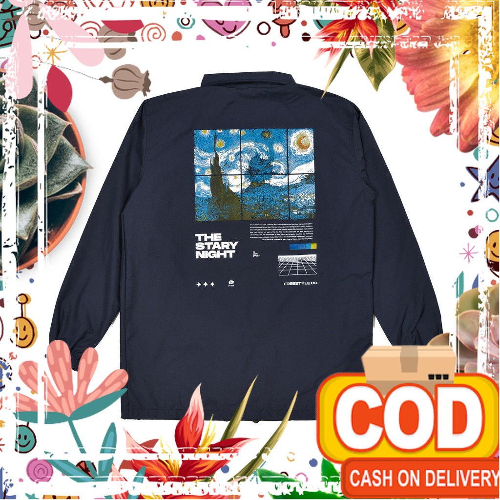 Freestyle Coach Jacket Stary Night Blue Navy Cfs07 Windbreaker/ NoP