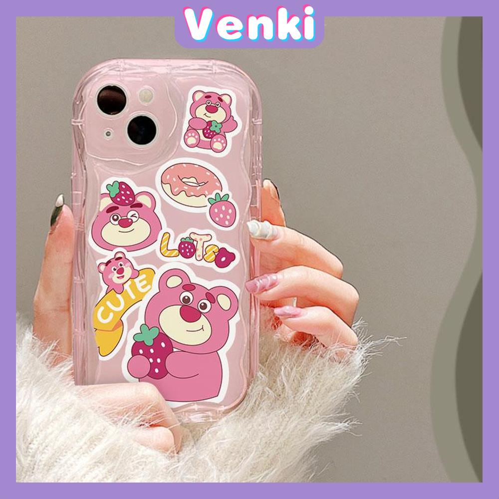 VENKI - For iPhone 11 iPhone Case 3D Curved Edge Wave Clear Case TPU Airbag Shockproof Camera Cover Cute Cartoon Compatible with iPhone 14 13 Pro max 12 Pro Max xr xs max 7 Plus 8