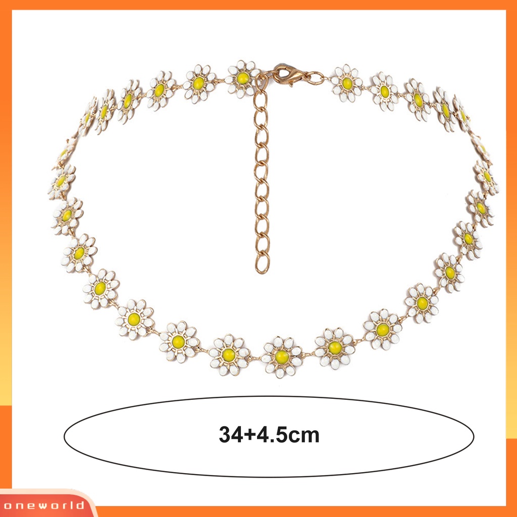 [EONE] Wanita Kalung Krisan Dress Up Perhiasan Retro Adjustable Rantai Klavikula Untuk Pesta Perjamuan Pernikahan Prom