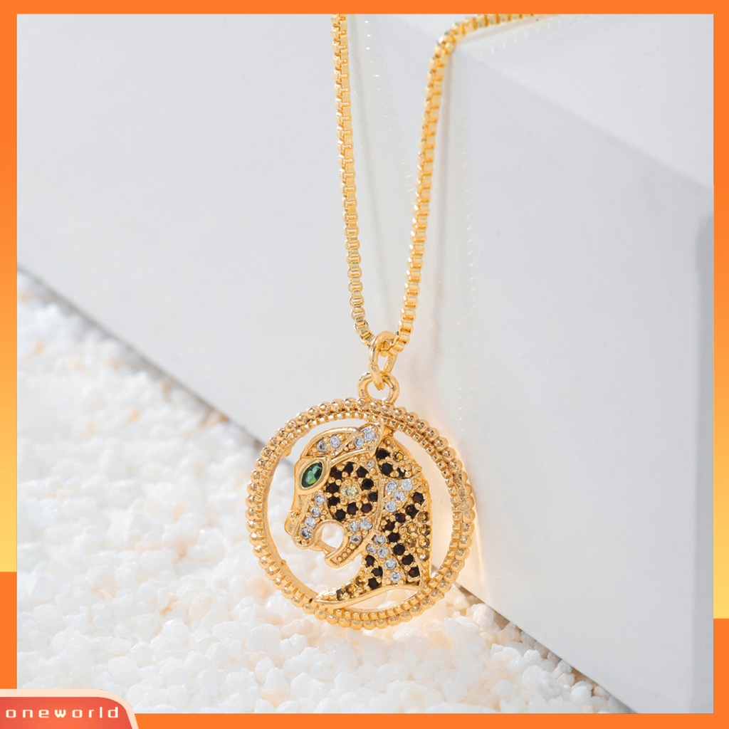 [EONE] Liontin Kalung Cubic Zirconia Halus Liontin Electroplating High Gloss Temperamen Leher Ornamen Tahan Luntur Indah Terang Kilau Kalung Perhiasan Aksesori