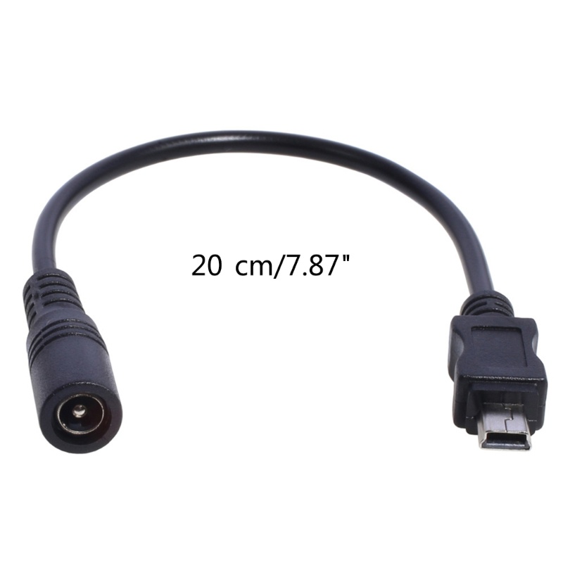 Cre DC 5.5x2.1 Female to Mini USB Male Kabel 5521jek Daya DC Power Conector- Adaptor 5.5x2.1 Mini USB Converter