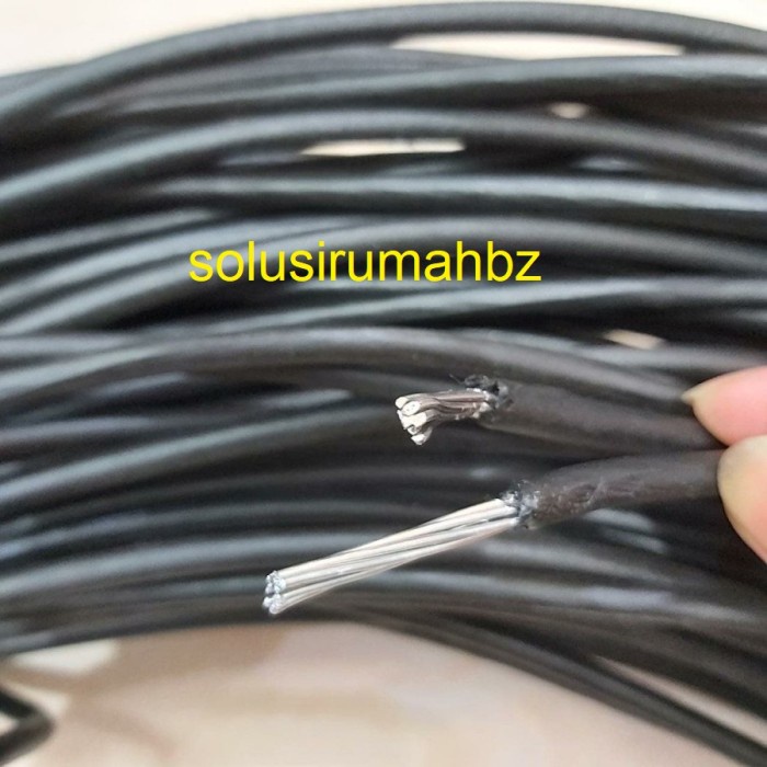 permeter KABEL PLN 2X10 TWIST PLN PJU TWIS HITAM LISTRIK twisted sr