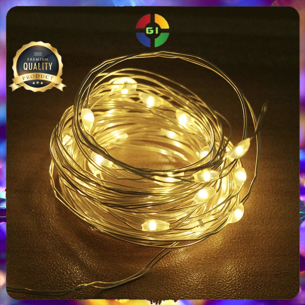 Lampu Hias Gorden String Lights USB 300LED 3x3Meter with Remote Warm White