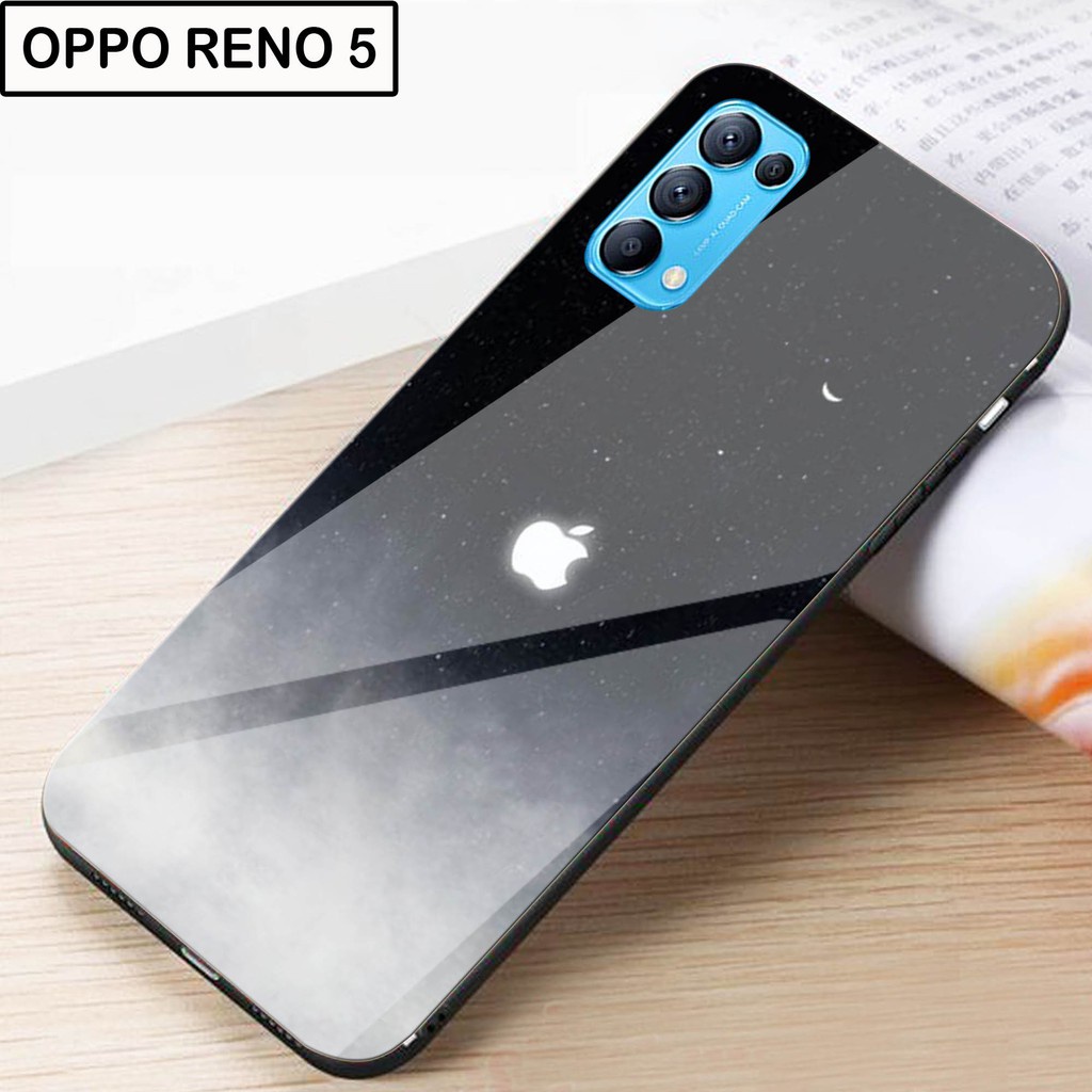GLASS Softcase Kaca Oppo Reno 5 - Case Hp Oppo Reno 5 - Casing Hp Oppo Oppo Reno 5