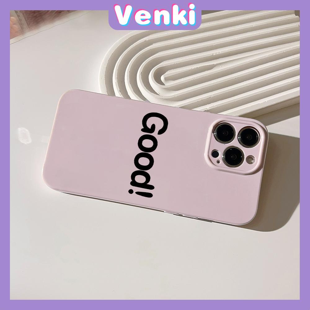 VENKI - For iPhone 11 iPhone Case Pink Glossy Film TPU Soft Case Shockproof Phase Cover Protection Simple Letter Compatible with iPhone 14 13 Pro max 12 Pro Max xr xs max 7 8Plus