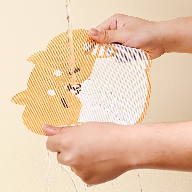 Kartun Pola Lucu Food Grade Steamer Mesh Mat Tahan Panas Non-Stick Silicone Steamer Pad Dengan Lubang Gantung Steamer Paper Pad Reusable Kitchen Bun Pastry Alat Masak