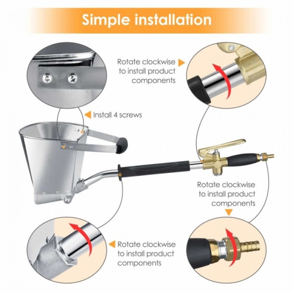 Set Semprotan Semen Air Stucco Sprayer Wall Gun