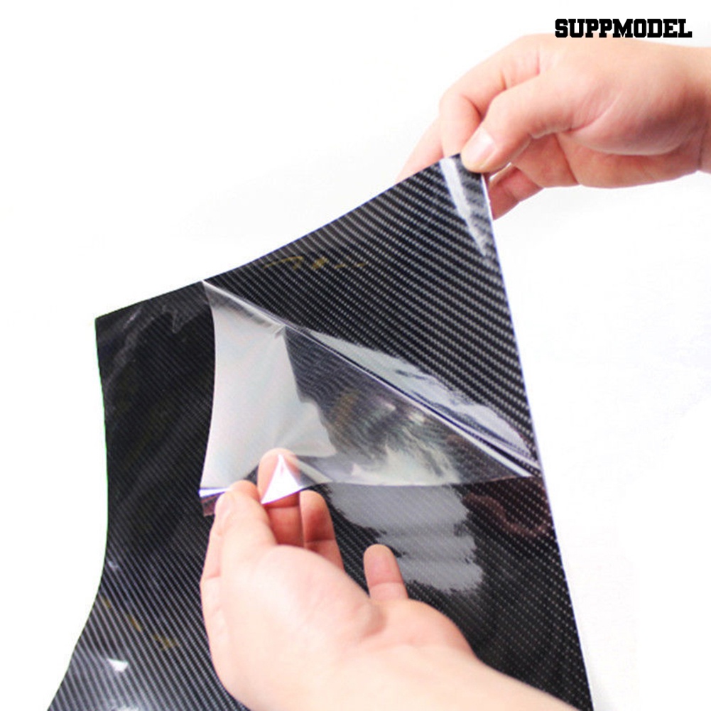 [SM Auto] 5D Ultra Shiny Glossy Hitam Serat Karbon PVC Tahan Air Bungkus Mobil Sticker Decal
