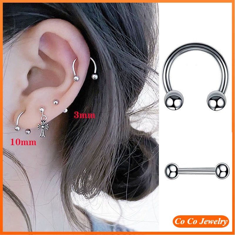 Anting Titanium Steel Simple Gaya Korea