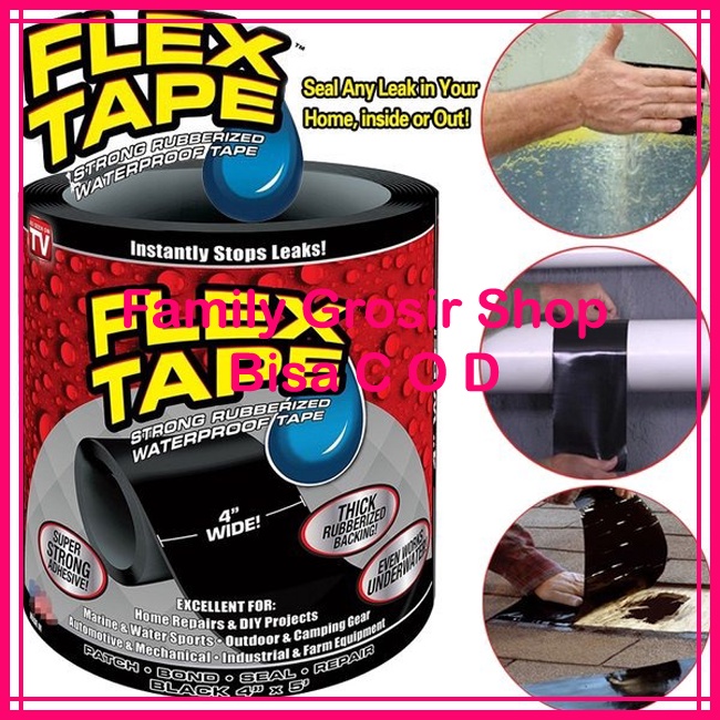 Lakban Viral Anti Bocor 10cmX1,5meter FLEX TAPE - Tahan Air Terbaik - Solusi Anti Leak Terbaik