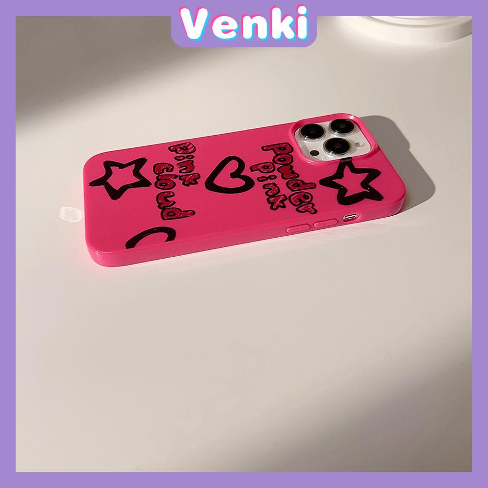 VENKI - For iPhone 11 iPhone Case Red Glossy TPU Soft Case Shockproof Protection Camera Romantic Love Letters Compatible with iPhone 14 13 Pro max 12 Pro Max xr xs max 7 8Plus