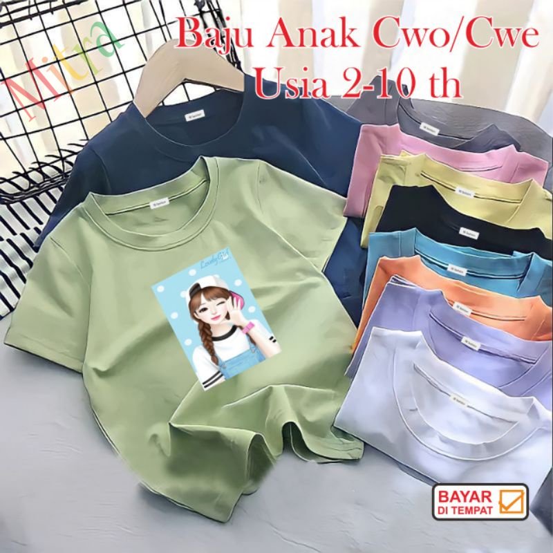 KAOS ANAK PEREMPUAN/CEWEK TOPI DIGITAL SABLON COLLECTION