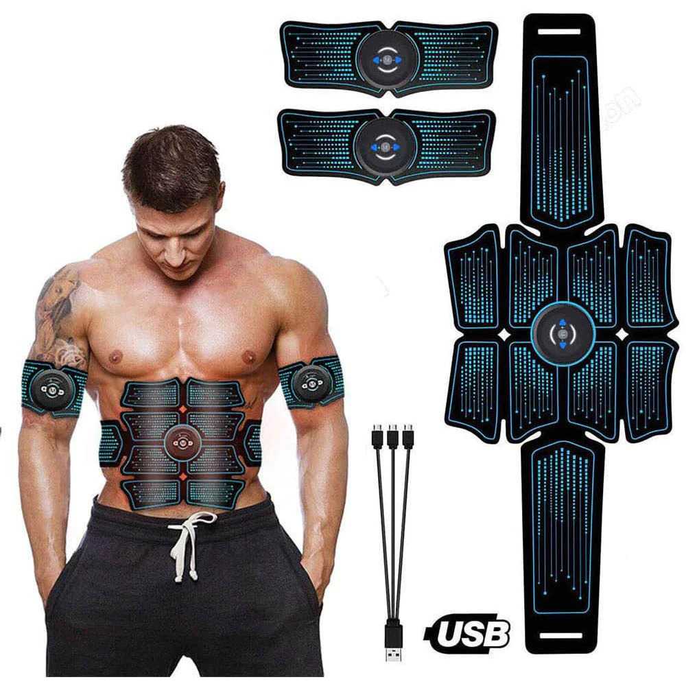 Alat Stimulator Terapi EMS Otot Six Pack Muscle Stimulator Machine Slimming Massager ABS Abdominal Muscle Alat Pendamping Olahraga Fitnes Sporty Sport Pembentuk Badan