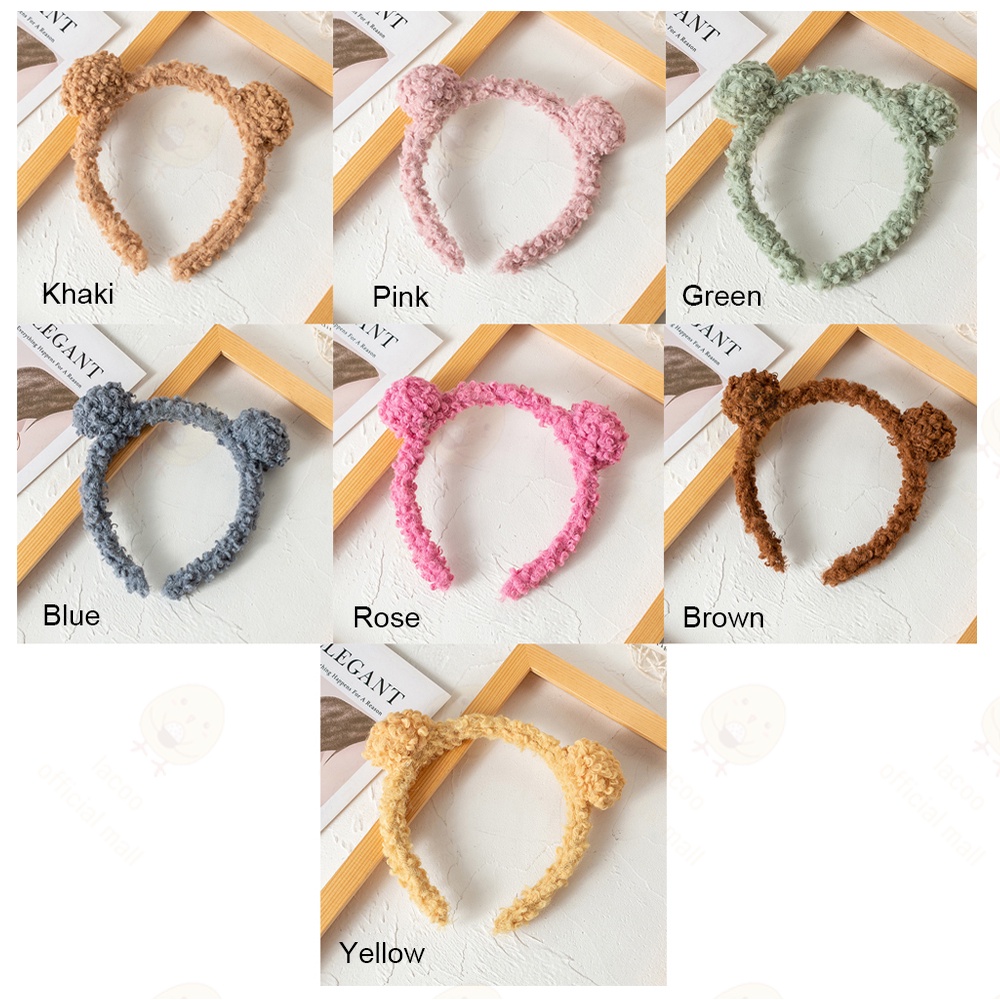 Lacoo Headband bandana bayi anak telinga beruang bear bulu Bando bayi anak import