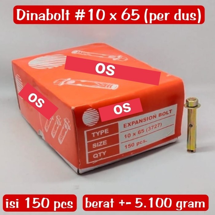 dinabolt 10 x 65 / dinabolt murah / dinabolt per dus